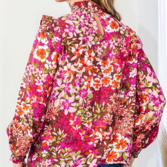 Floral Smocked Yoke Blouse - Picture 7 of 7